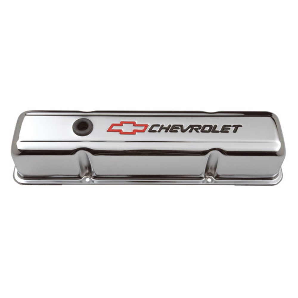 PROFORM Valve Cover Tall Chrome-Plated Steel With Chevrolet Bowtie Logo Pair …
