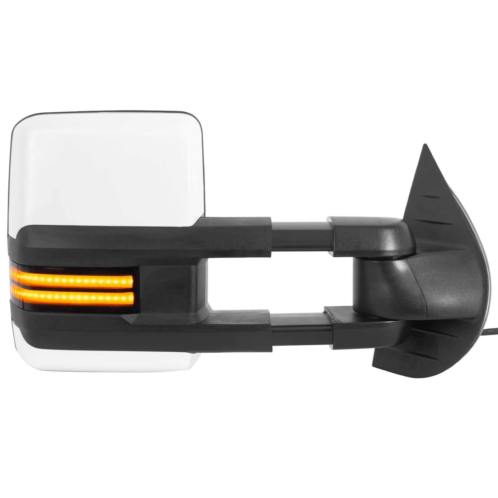 2X Switchback White Painted Tow Mirrors For 2008-2013 Silverado 1500 2500HD 3500