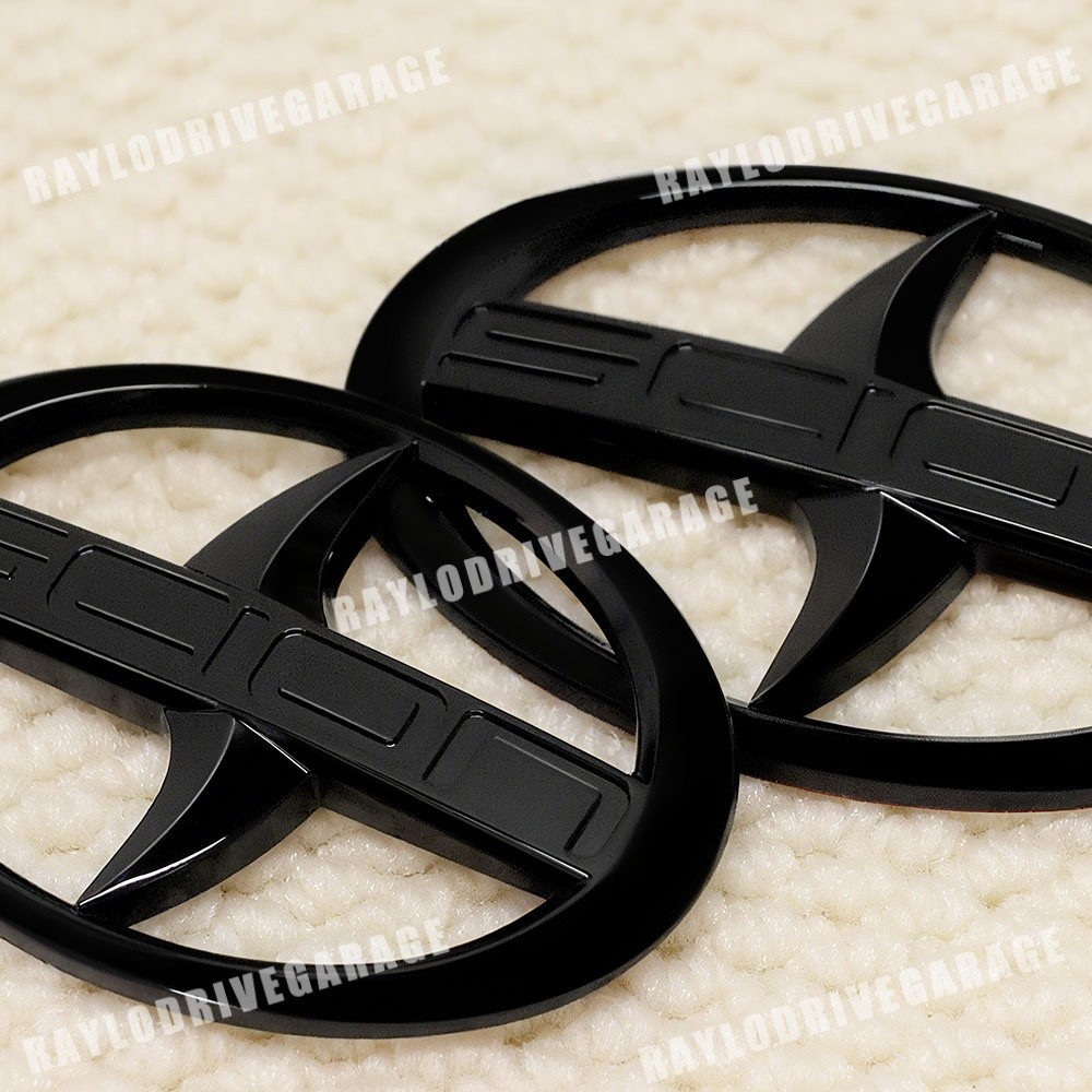 2012-2016 Emblem Set For SCION FRS FR-S Front & Rear Gloss Black Badge Nameplate