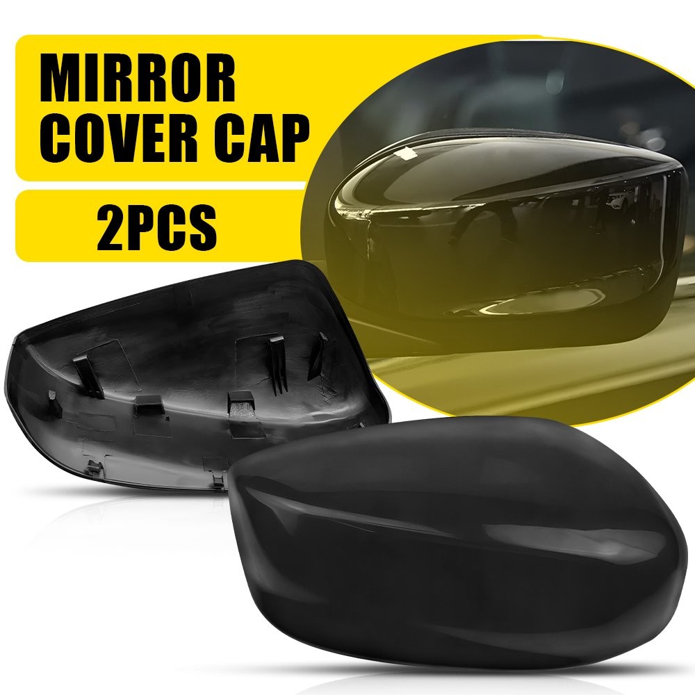 For 2008-2012 Honda Accord 2/4-DR Black ABS Plastic Side Mirror Cover Cap 2PCS