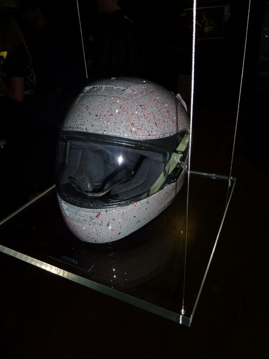 “Untitled” original painted motorcycle helmet by Futura