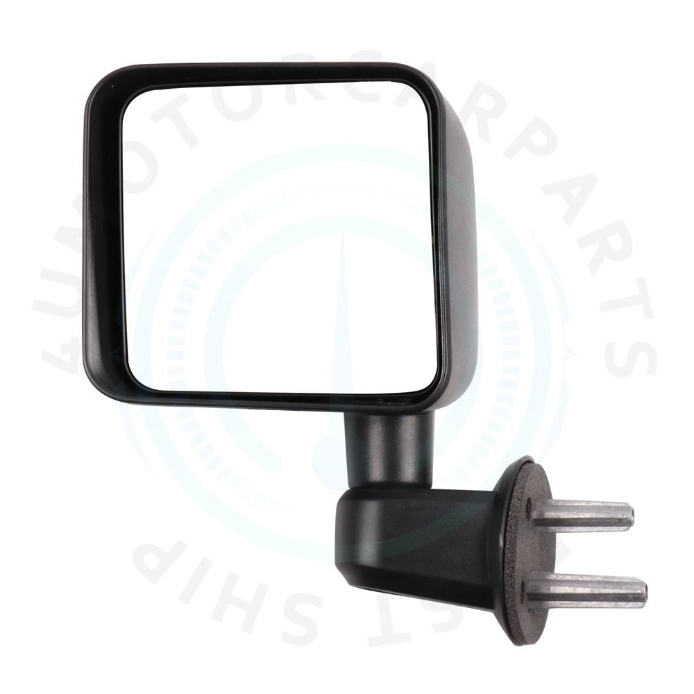 Front Left Side Mirror Manual Fold Black Smooth For 2007-17 Jeep Wrangler