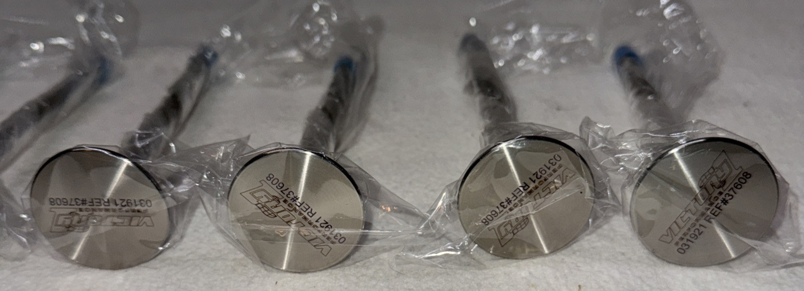Victory 1 Performance Custom Titanium Exhaust “E-Temp” Valves: 1.6 x 6.15 x .25”
