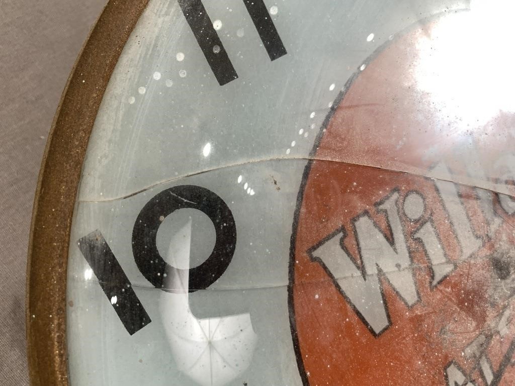 1940’s Willard Batteries ADVERTISING clock 13″ – Canadian Neon-Ray Clock Co.