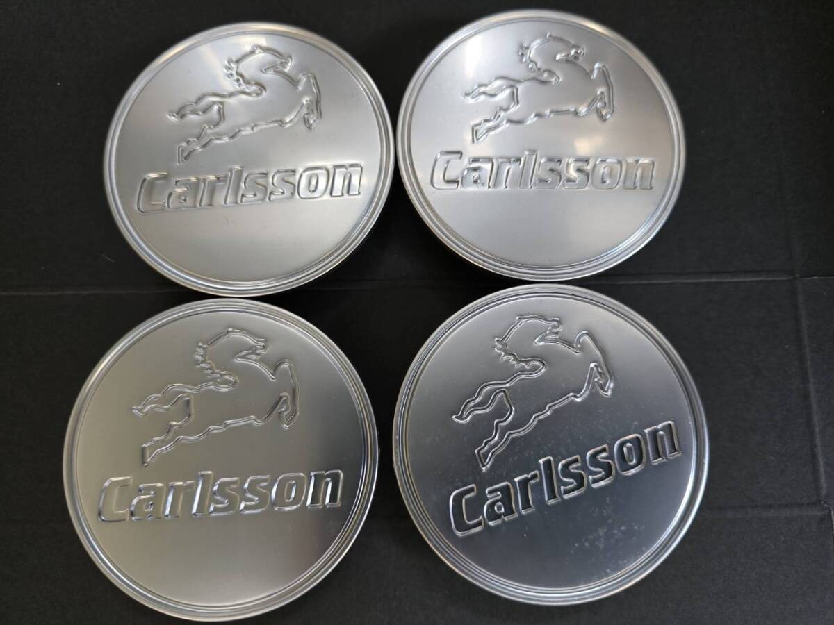 Good used Carlson center cap matte chrome 72φ set of 4