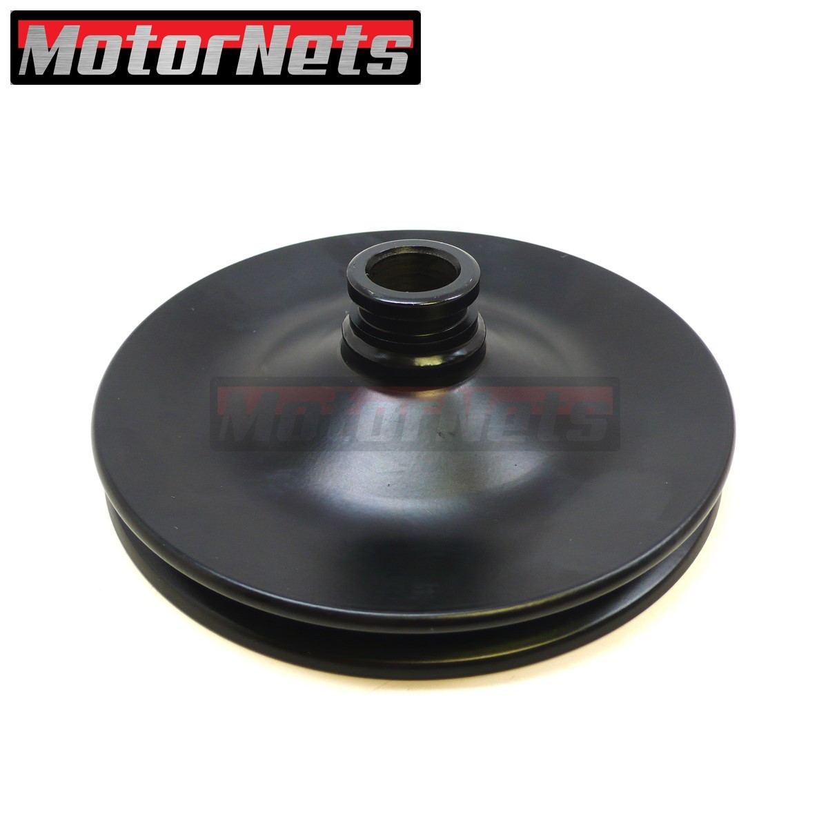 3/4″ shaft PRESS-Fit on BLACK power steering pulley GM Chevy Single 1groove SBC