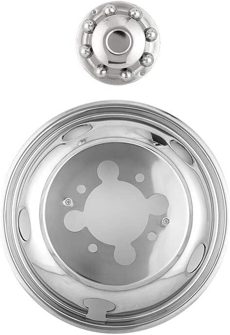 17″ 8 Lugs 5 Hand Holes Wheel Simulator Stainless Steel For 2003-2021 Dodge 3500