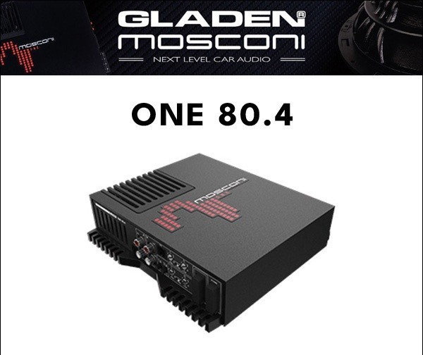 Gladen Mosconi One 80.4 4-Channel Class AB Car Amplifier Size 190x200mm 80W x 4