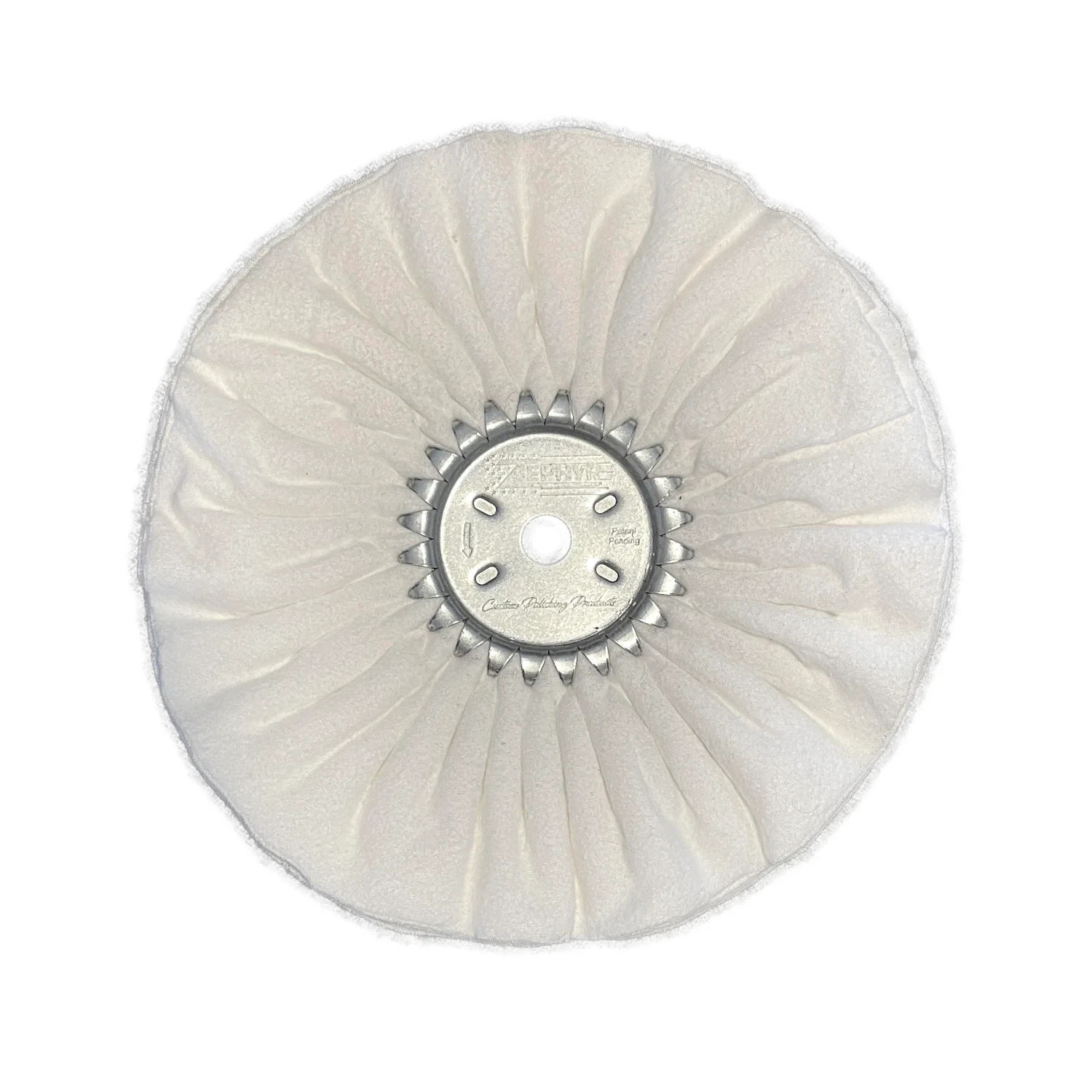 Zephyr 10 Inch White Domet Flannel Finish Airway Buffing Wheel