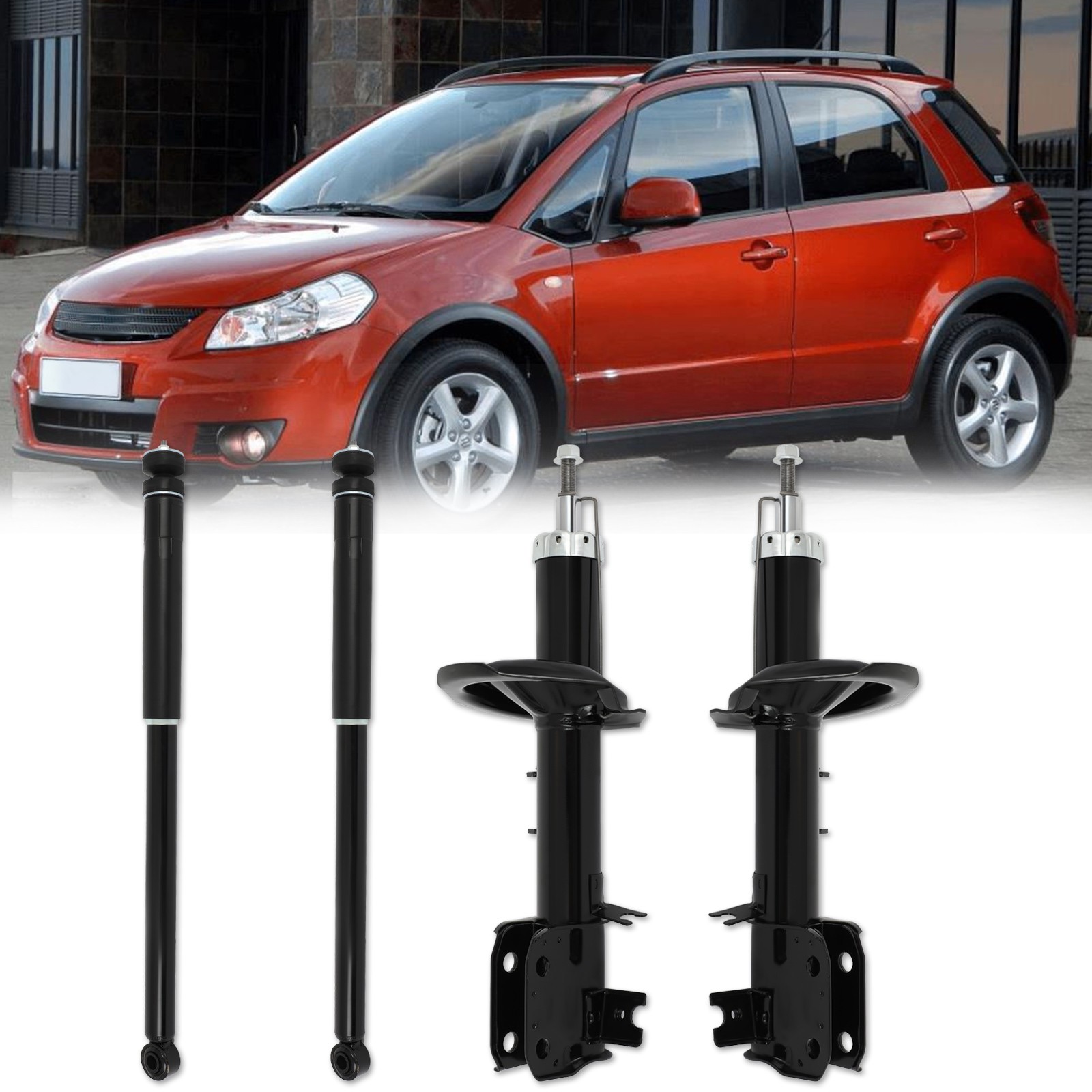 Front Rear Struts Shocks Left Right Suspension Kit For 2007-2013 SUZUKI SX4