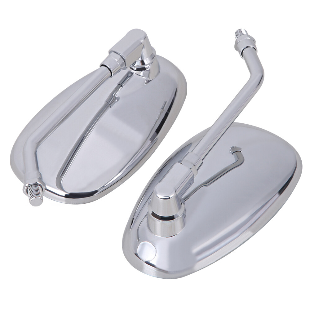 Chrome Motorcycle Oval Mirrors For Honda Shadow Spirit 750 1100 VTX1300 VTX1800