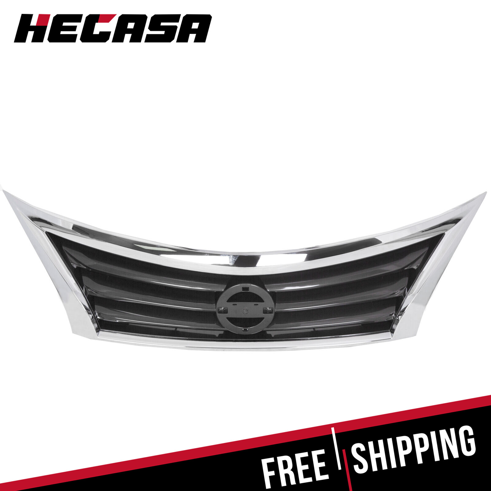 Front Bumper Grille Upper Grill Assembly Chrome For 2013 2014 2015 Nissan Altima