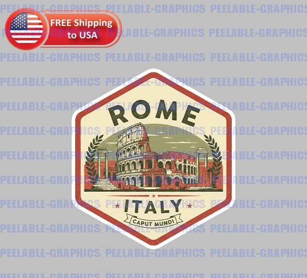 Rome Italy Country Souvenir Decal Sticker Travel Luggage A