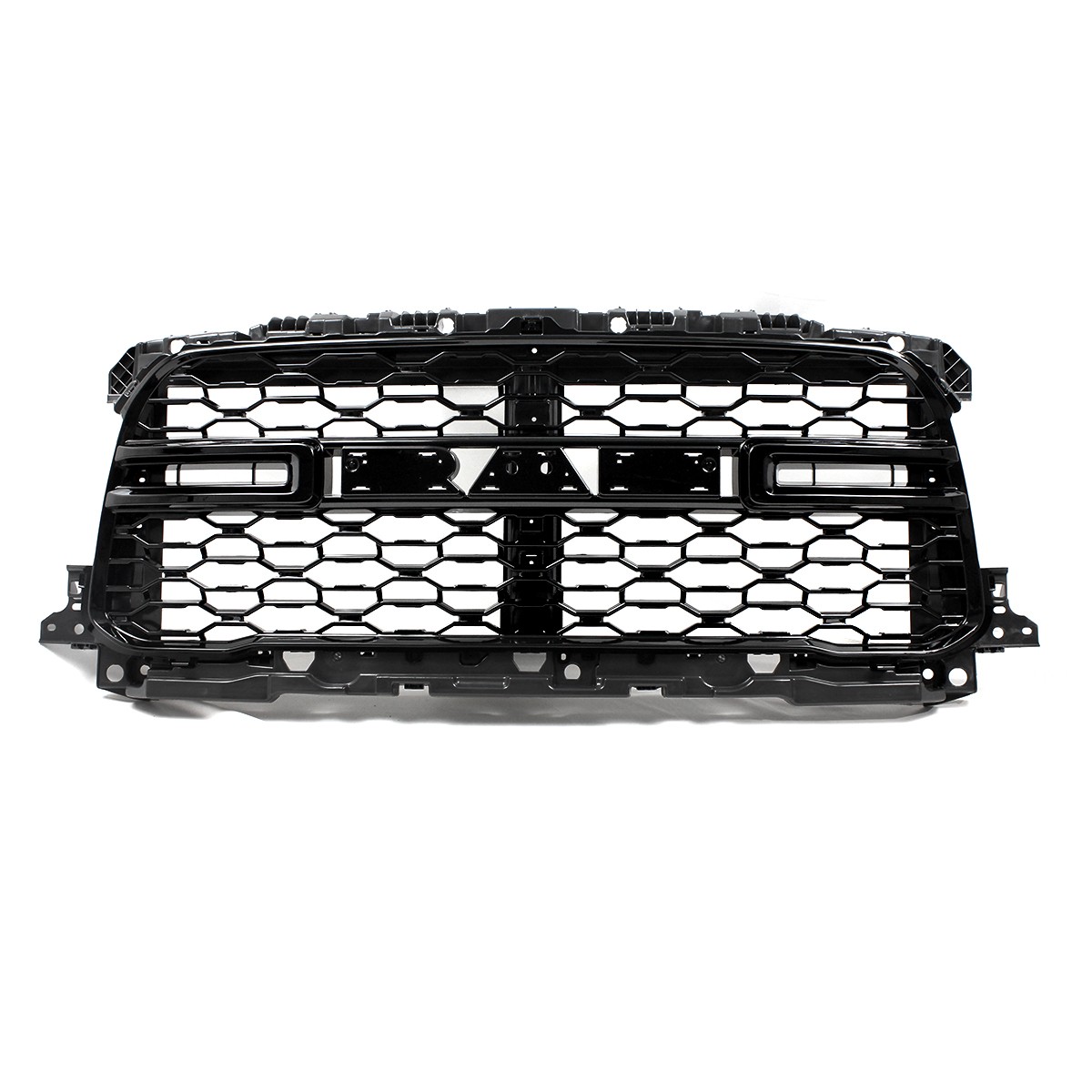 New For 2019-2024 Ram 2500 3500 Tradesman Gloss Black Front Bumper Grille Grill