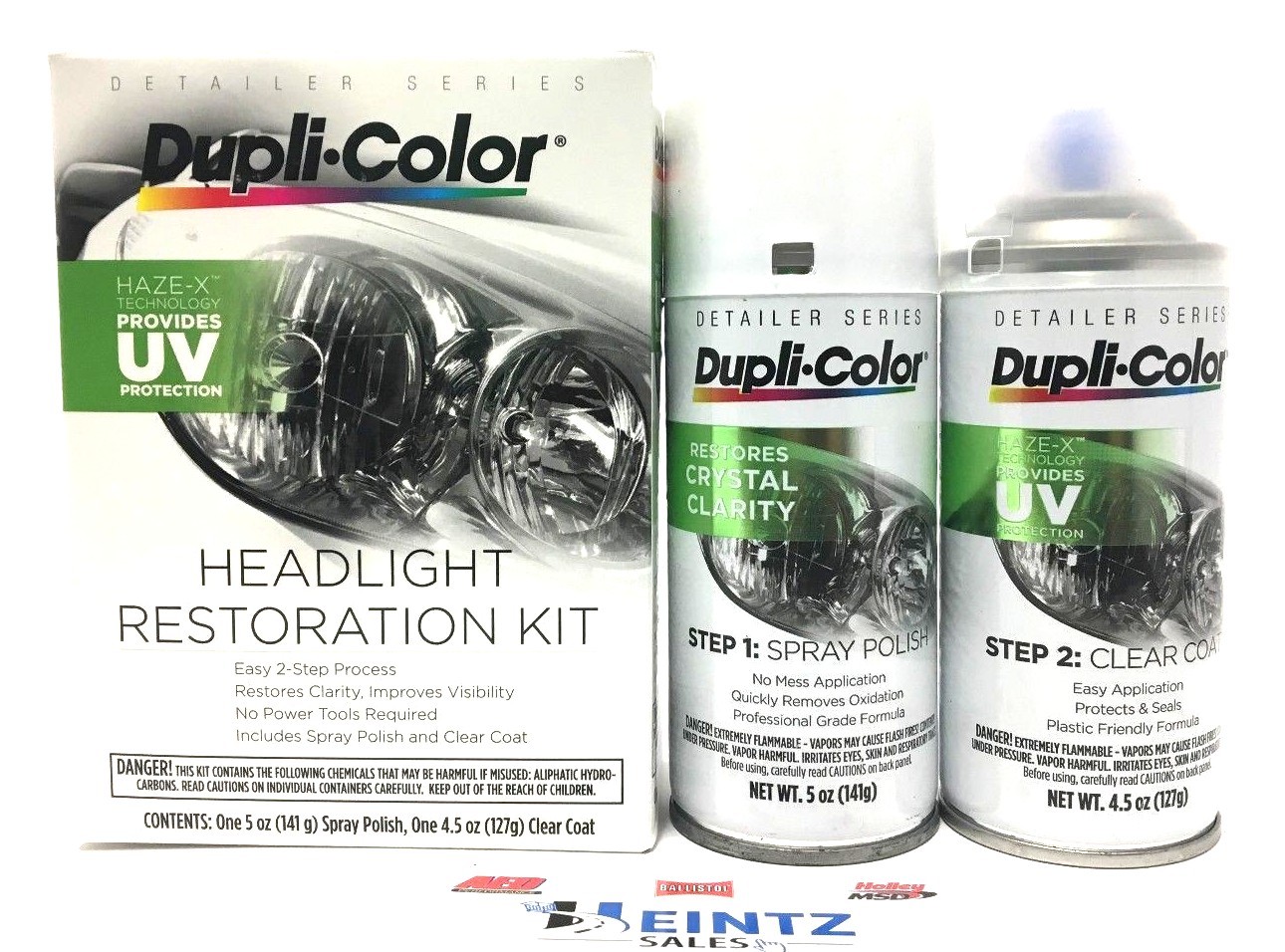 Duplicolor HLR100 Headlight Restoration Kit-UV Protection Coating-New Headlights