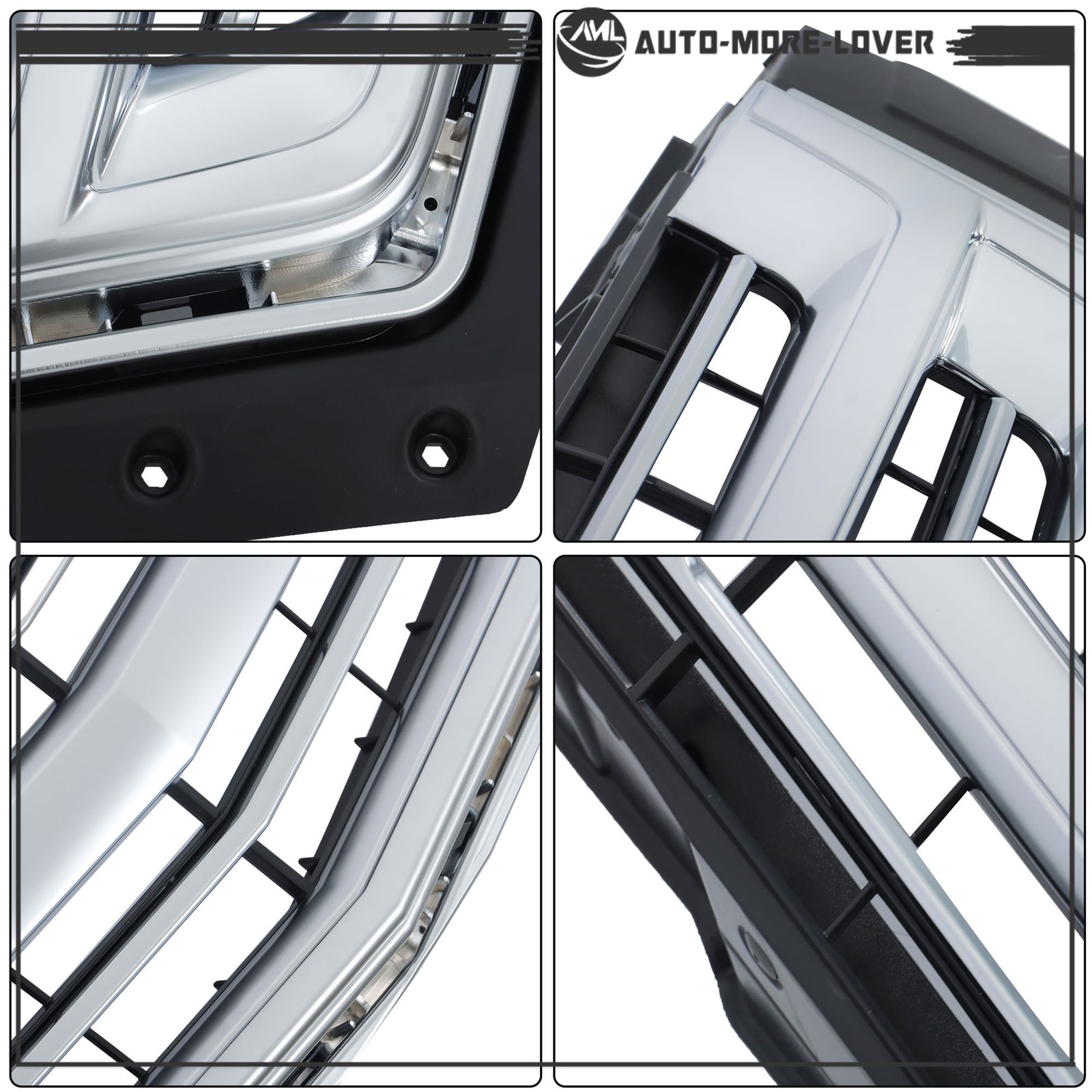 Painted Bumper Front Side Grille Without Camera Hole For Cadillac Escalade 15-20