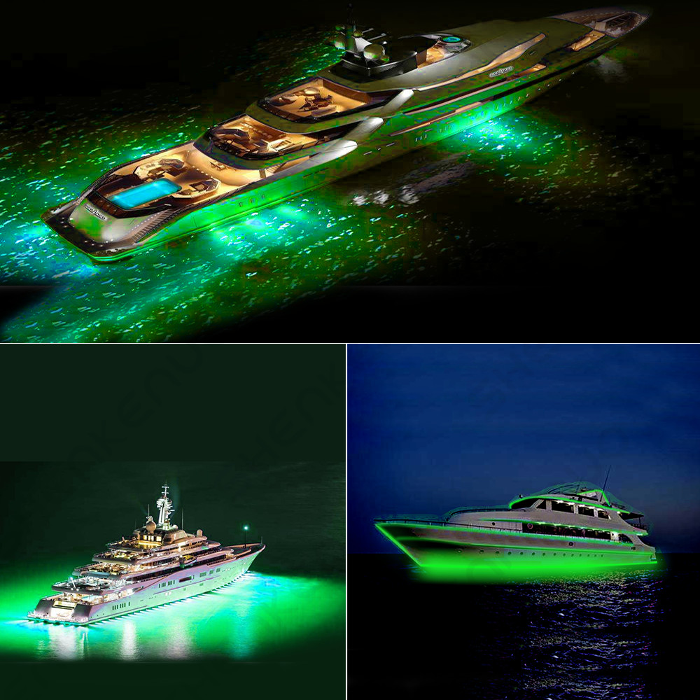 Fishing Boat / Kayak Boat Green Night Fishing LED Light Kit – IP67 Waterproofing