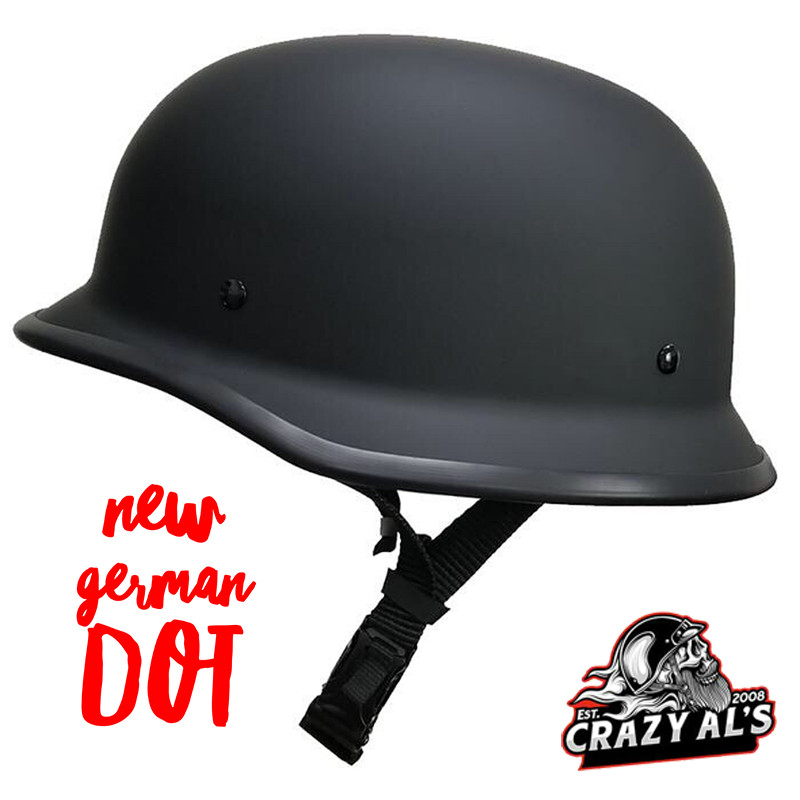 Crazy Al’s/ WSB World’s Smallest Lightest FLAT BLACK– DOT German Helmet- REAL