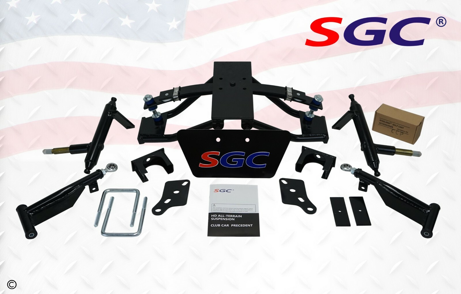 SGC 4″ Double A-Arm Lift Kit for Club Car Golf Cart Precedent / TEMPO 2004+