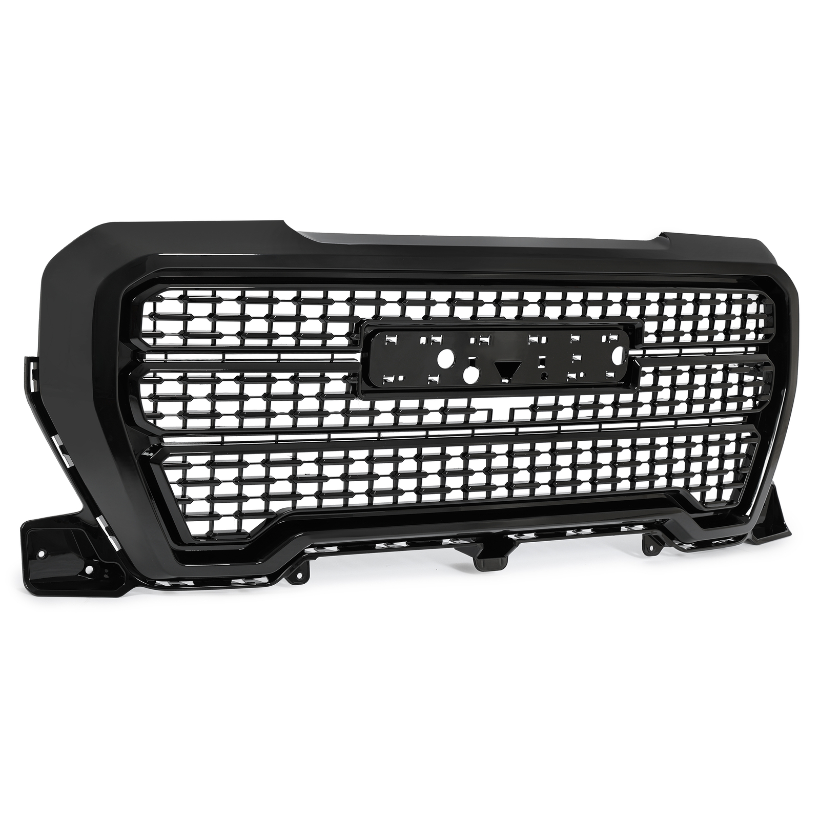 Gloss Black Front Upper Grille ABS Grill For GMC Sierra 1500 Denali 2019-2021