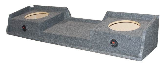 QPower GMC Chevy Silverado Ext Cab ’99-06 Dual Underseat Two 12″ Subwoofer Box