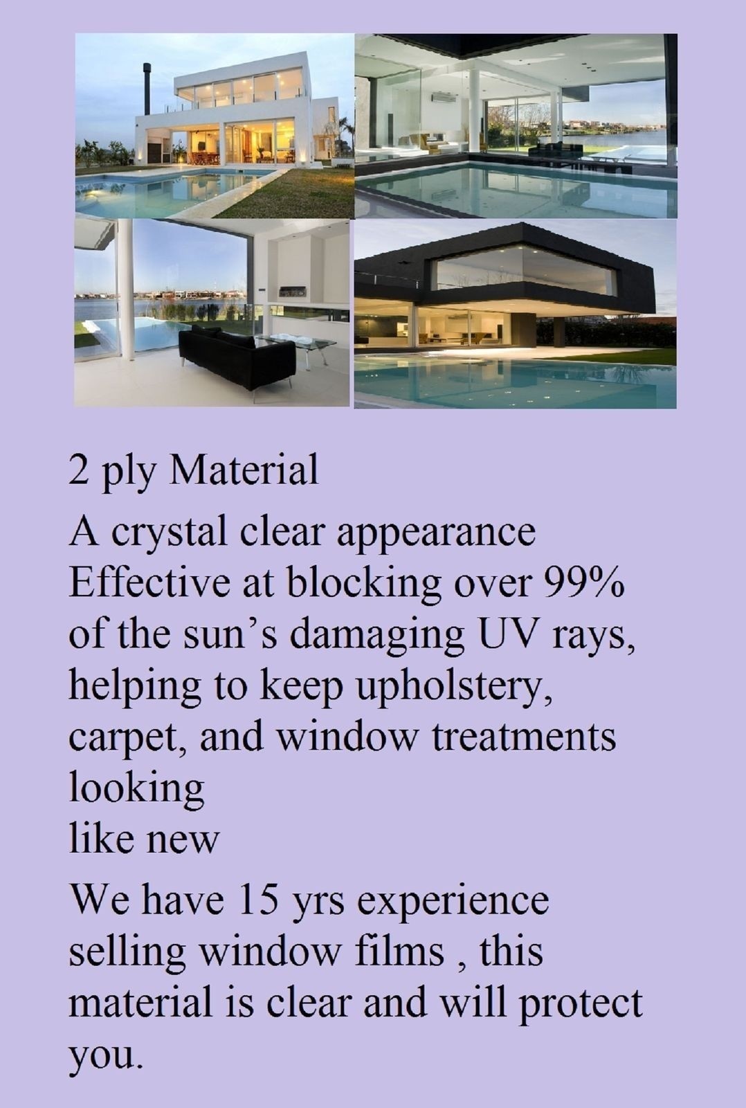 Window Film 99% UV Protection Fade Control Clear Ceramic 40 ” x 100′ Intersolar®