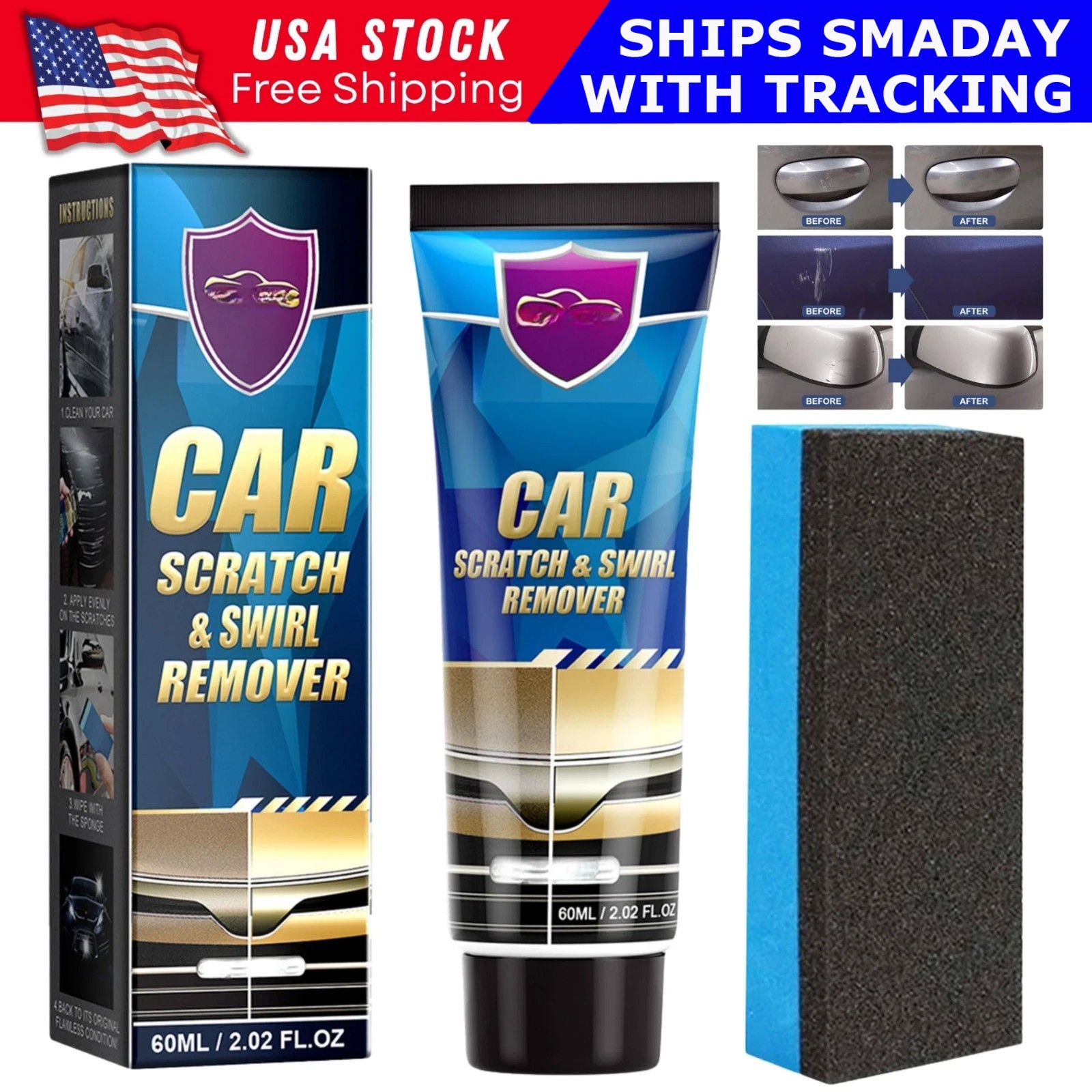 Car Scratch Remover for Deep Scratches Paint Restorer Auto Repair Wax Best USA