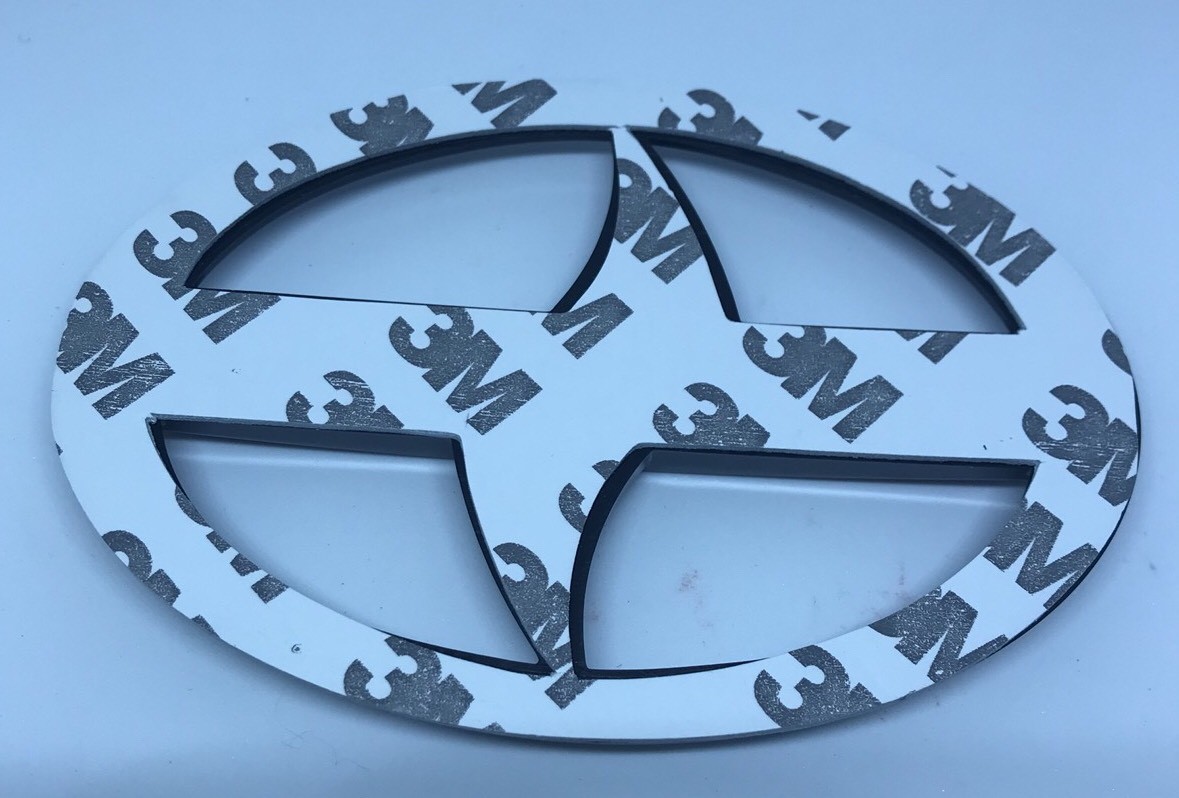 Scion Emblems large Silver Black letter Badge Stickers front JDM black tC xA xB