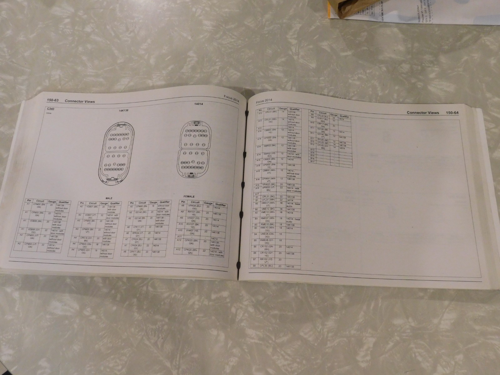 2014 Ford Focus Factory Shop Electrical Wiring Diagram Manual