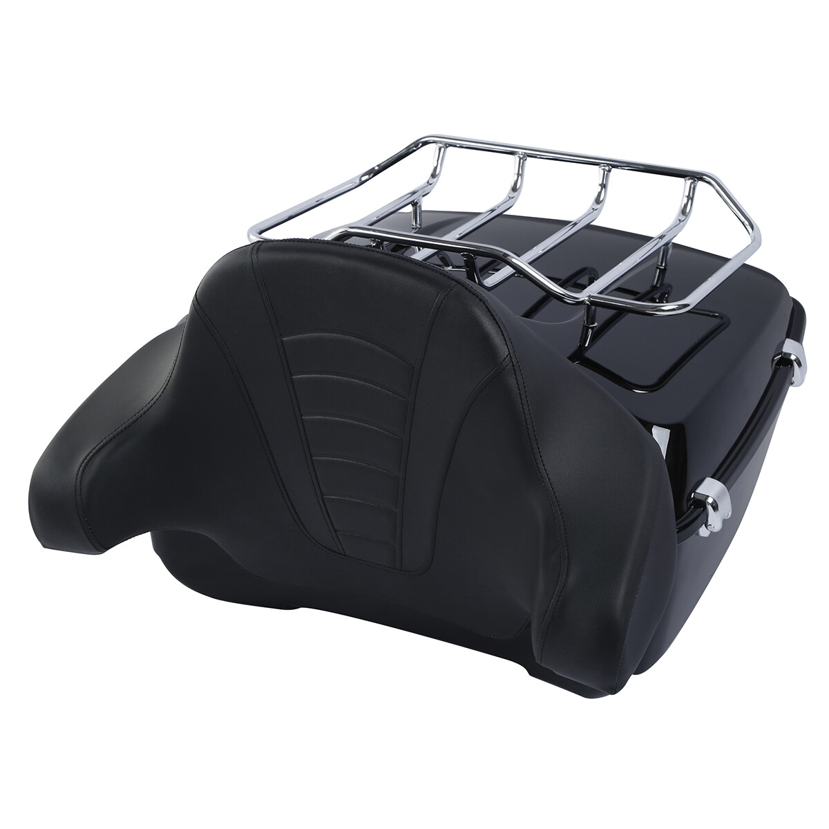 King Trunk Backrest 2 Up Mount Rack Fit For Harley Touring Road King Glide 14-26