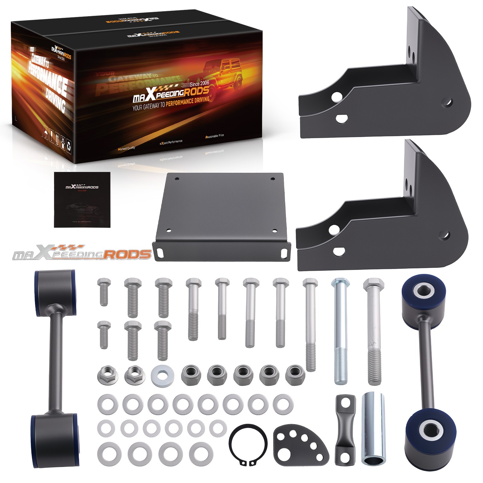 Trailing Arm Relocation Brackets for Chevy Avalanche Suburban 2000-2014 fit 5-6″