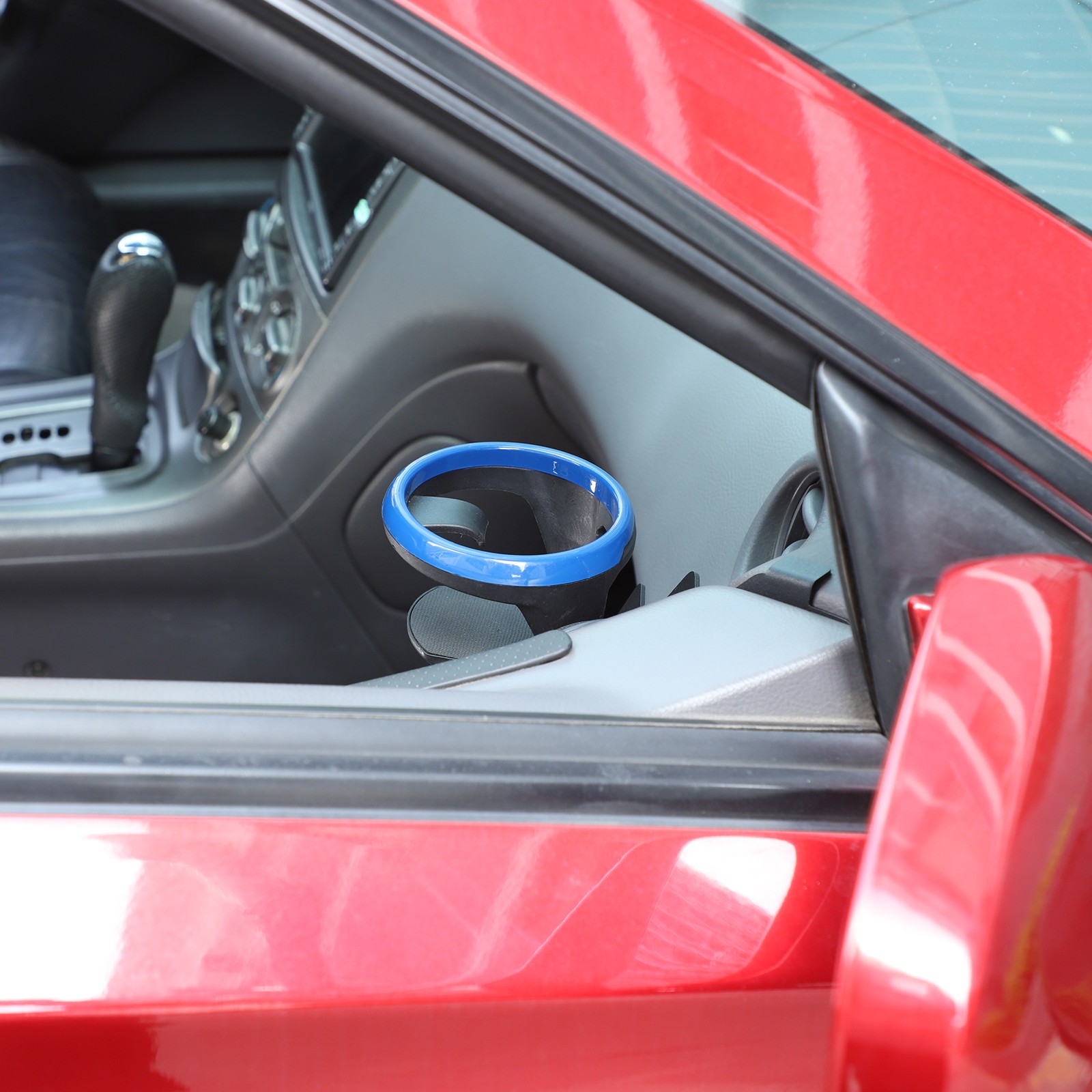 Right Air Vent Cup Holder Carbon Steel + ABS Blue Ring For Toyota Celica 1999-05