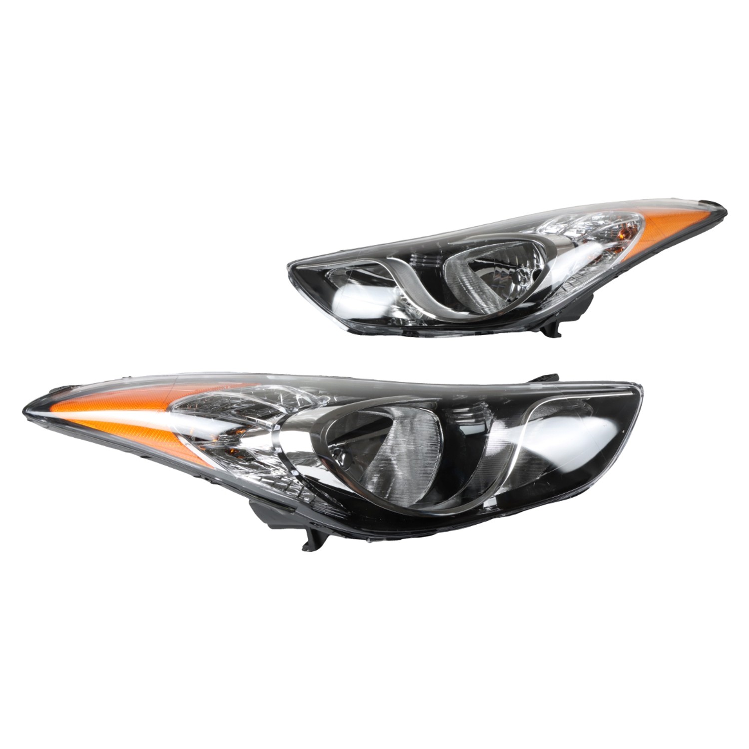 1 Pair Headlights Headlamp For 2011-2013 Hyundai Elantra HY2503161, HY2502161
