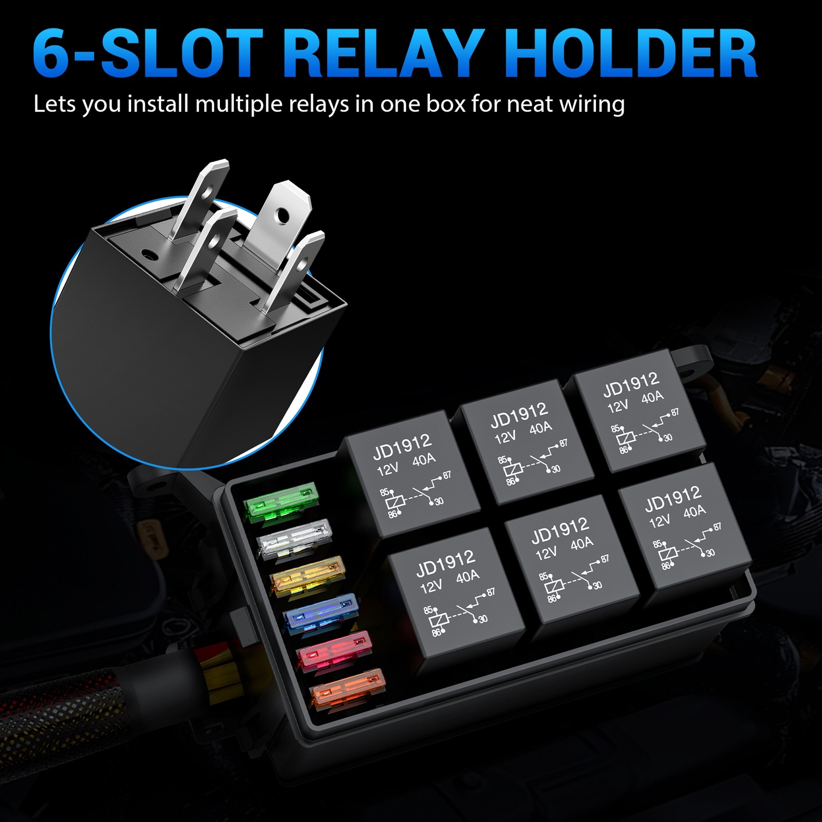 Wireless 8 Gang Switch Panel For LED Light Bar Power Circuit Remote Control Box