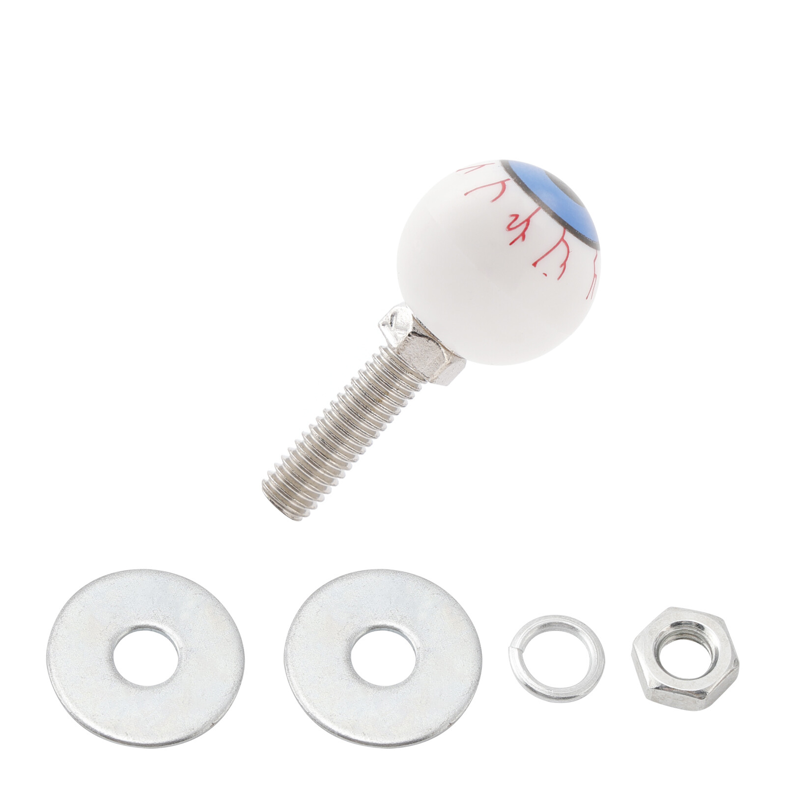 4x Motorcycle Bike Plastic Eyeball License Plate Bolt On Screw On Frame Nut