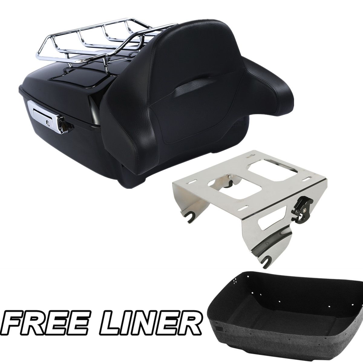 King Trunk Pad Solo Mount Fit For Harley Touring Models 2014-2025