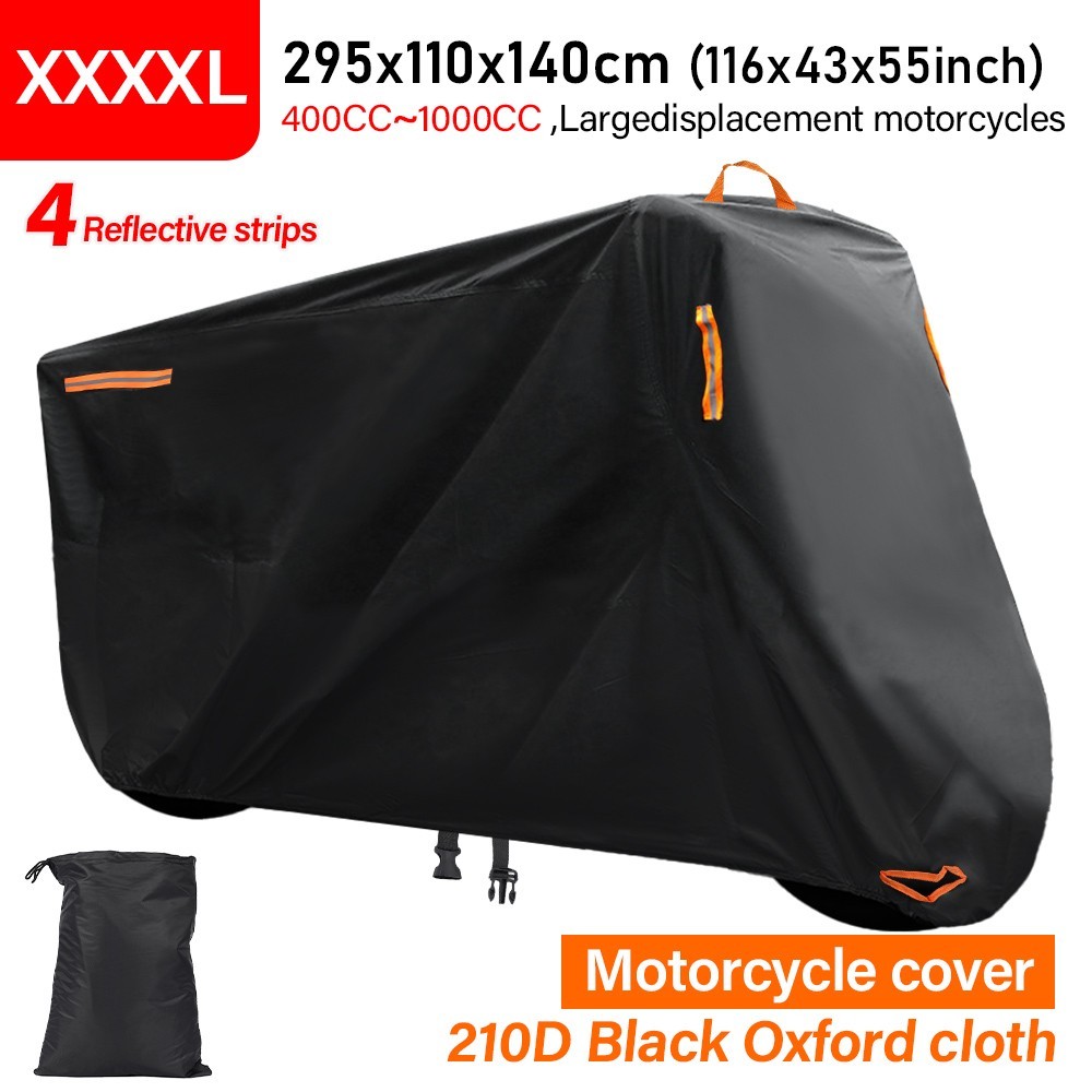 Waterproof Motorcycle Cover Heavy Duty Bike Covers Rain Snow UV Protector 4XL