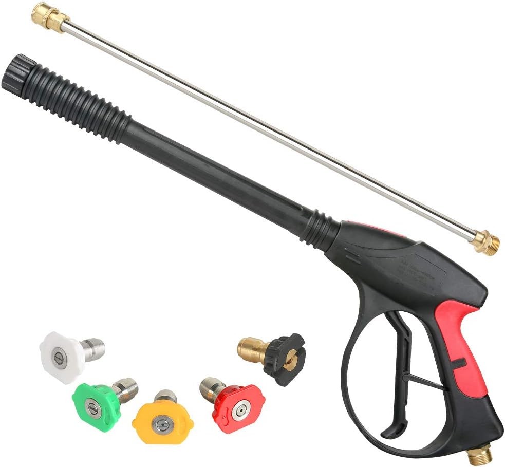 Heavy Duty Pressure Washer Gun M22 4000PSI with Extension Lance & 5 Nozzles
