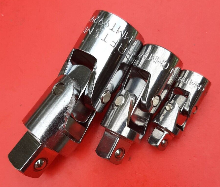 NEW CRAFTSMAN TOOLS 3Pc Universal Joint Swivel Socket Adapter Set 1/4 3/8 1/2″