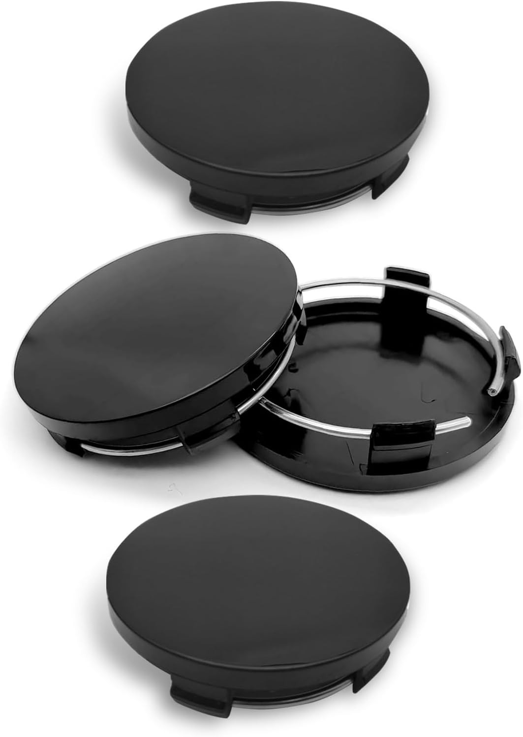 60MM Black Car Wheel Center Caps – 4PCS of Rustproof Hub Covers for All Vehicles