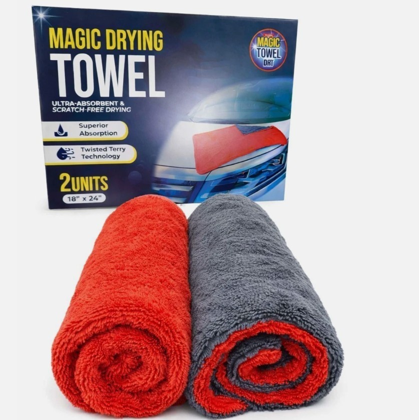Drying Towel 18×24 Microfiber Ultra-Absorbent,Streak-free Twisted Terry 2 Pack