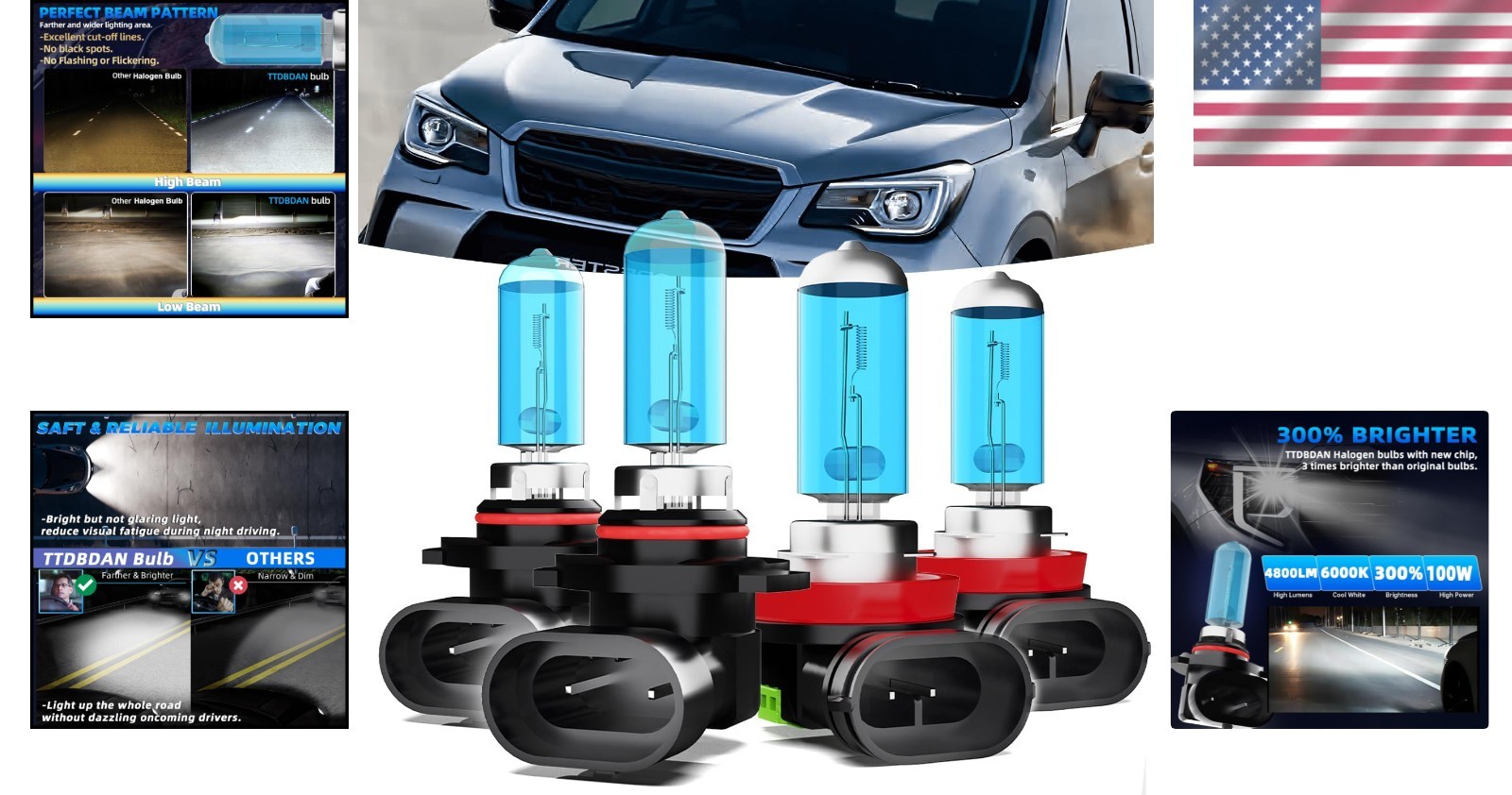 High Visibility Halogen Bulbs for Subaru Forester 2014-2018, 50,000 Hours Life