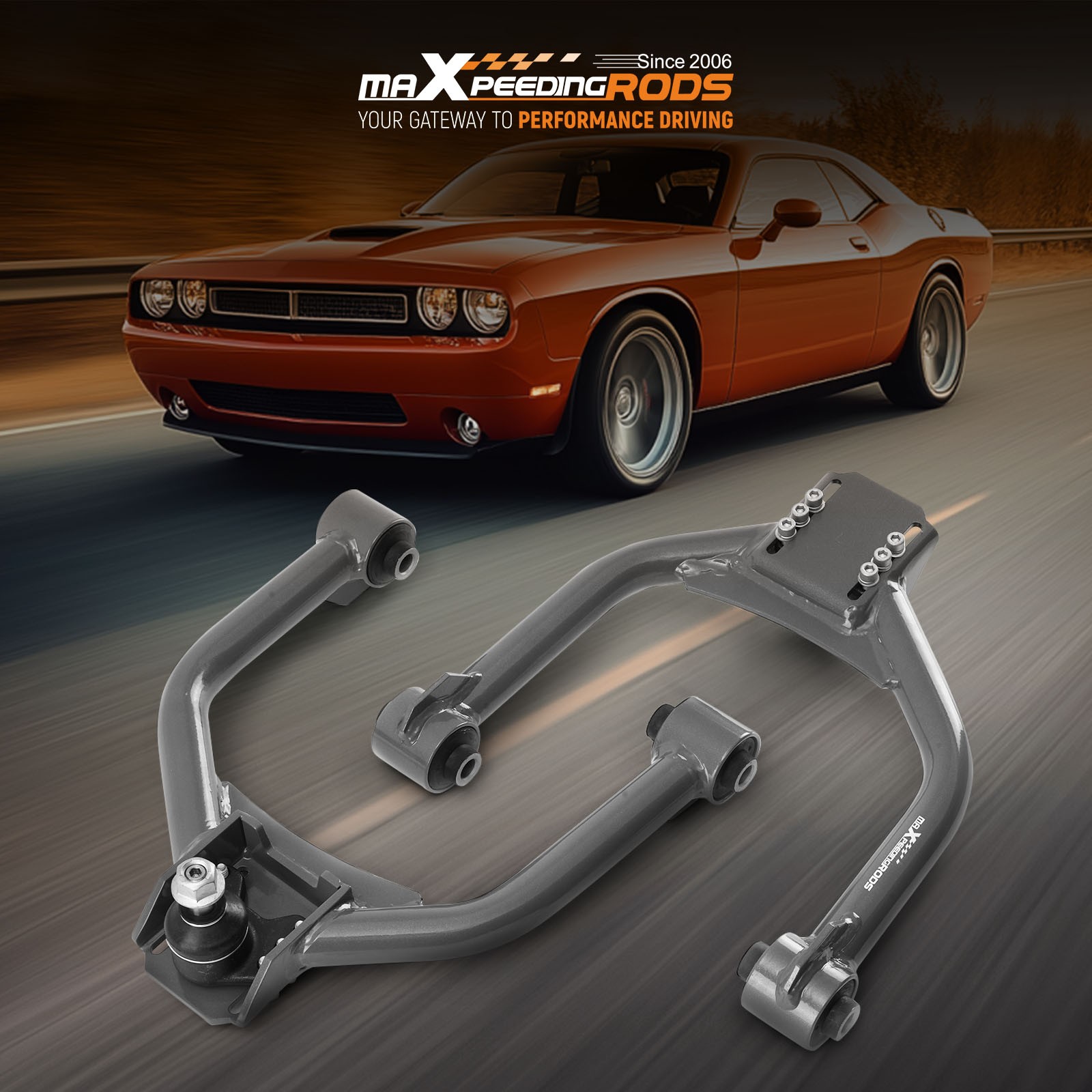 MaXpeedingrods Lowering Coilover + Front Upper Camber For Dodge Challenger 11-23