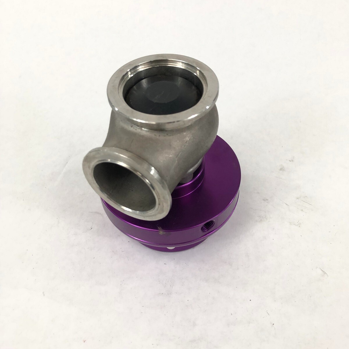Adjustable Universal 38mm V-Band External Turbo Wastegate w/Elbow Adapter Purple
