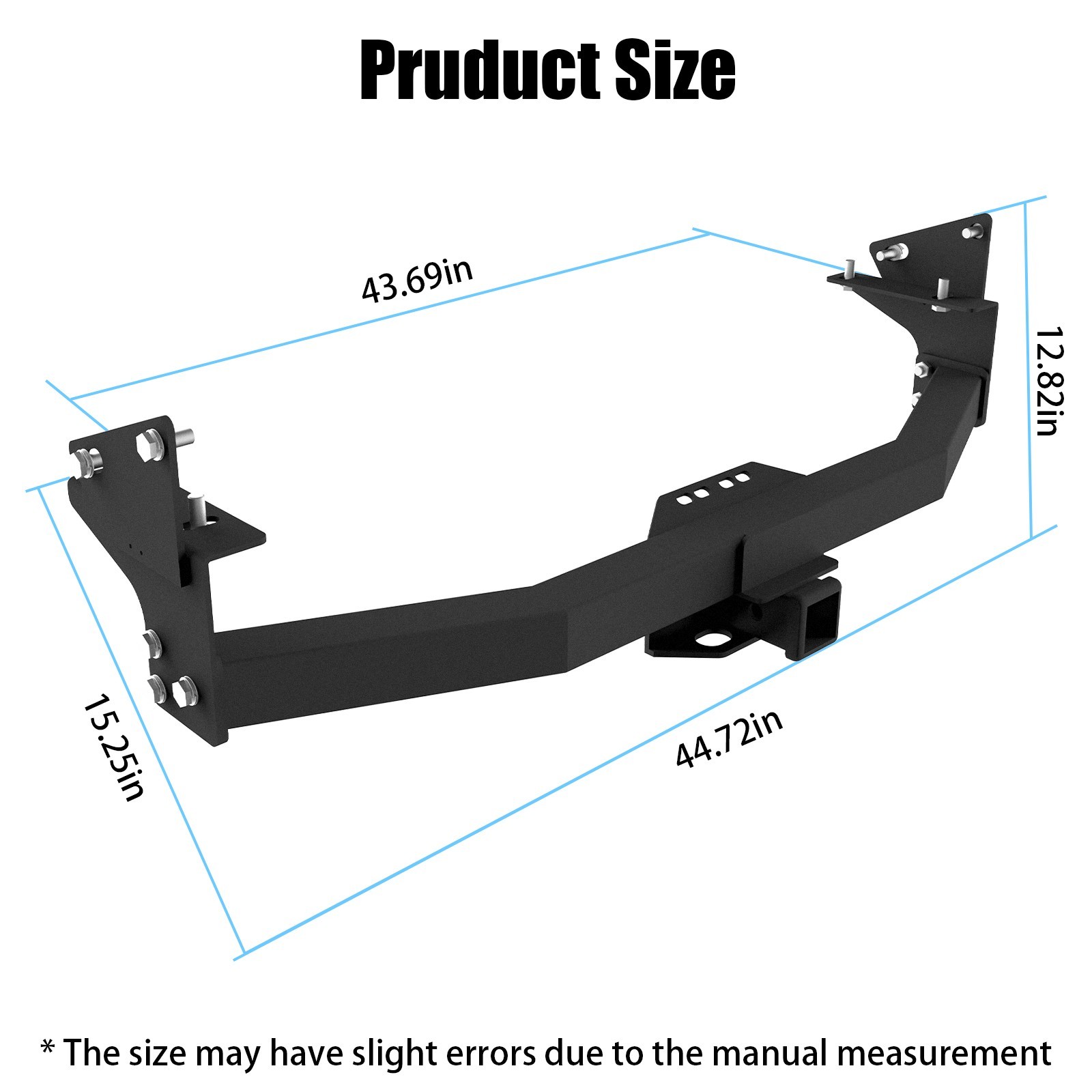2″ Trailer Hitch Receiver Towing Class 3 For 2015-2022 Chevy Colorado GMC Canyon