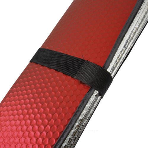 Foldable Jumbo Car Window Cover Sun Shade Auto Visor – Red Foil Reflective