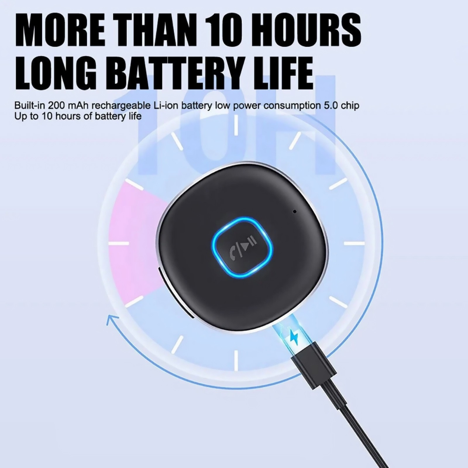 For Bluetooth 5.0 Audio Receiver 3.5mm Aux Adapter For Car Home Stereo System