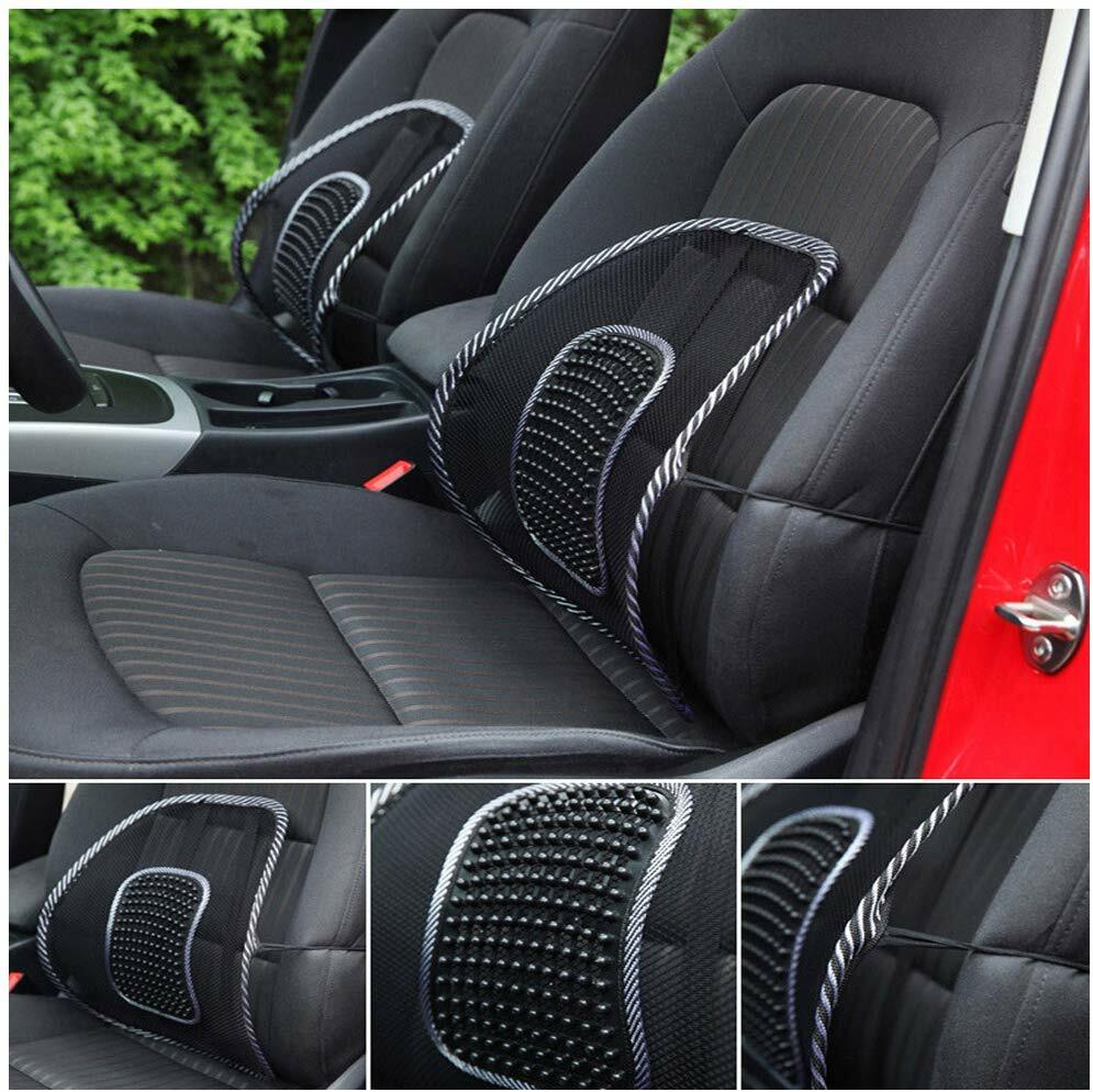 Universal 2x Mesh Back Support Lumbar Brace For Car Office Seat Chair Cushion