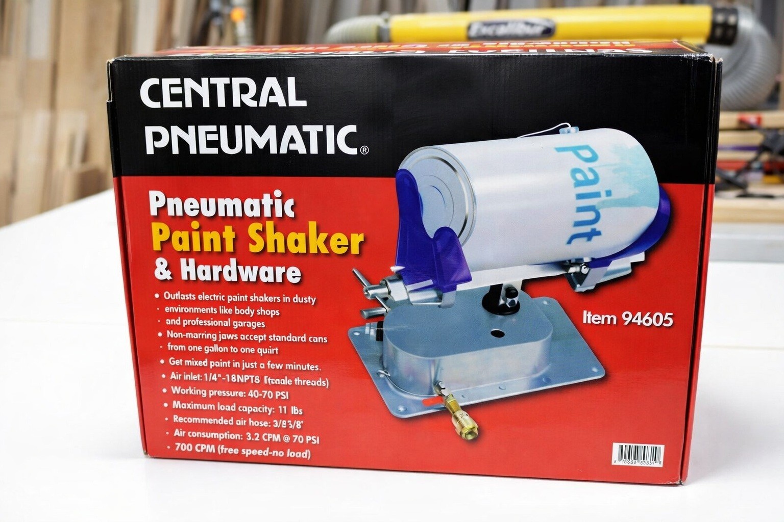 1 Gallon Pneumatic Paint Shaker Air Powered Can Mixer Heavy Duty Shop Tool