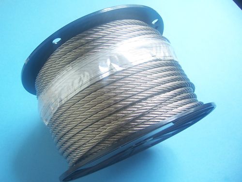 304 Stainless Steel Wire Rope Cable, 5/16, 7×19, 200 ft, Made in Korea